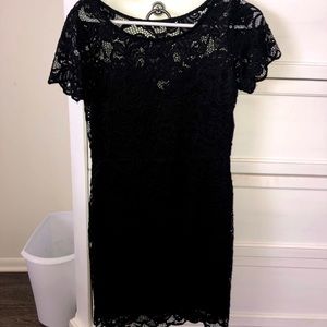 black lace dress